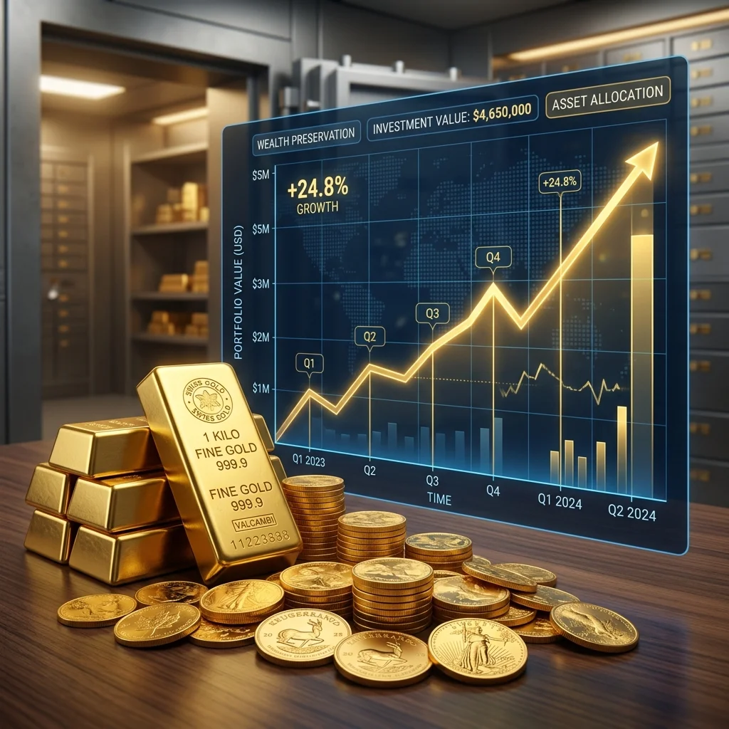Gráficos financieros e inversión en metales nobles